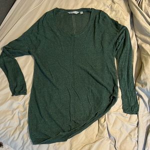 Ladies long sleeve sweater Jade color size Large